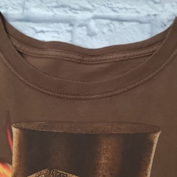 Card Shark Skull Scarecrow Brown Halloween T-shirt size Medium - Picture 8 of 8